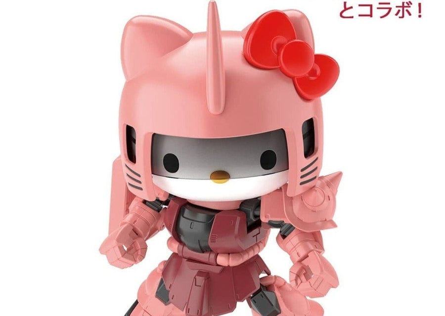 BAN Scale Model Kits Hello Kitty x SD Gundam Cross Silhouette MS-06S Char's Zaku II Model Kit