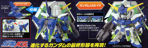 BAN Scale Model Kits SD Gundam BB376 Gundam AGE-FX