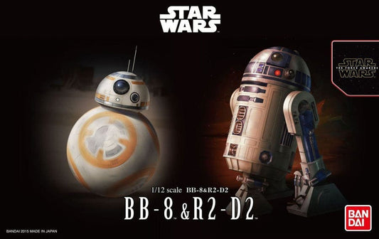 Bandai Scale Model Kits 1/12 Bandai Star Wars BB-8 & R2-D2