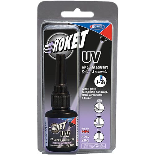 Clarksville Hobby Depot LLC AD89 Deluxe Materials Rocket UV Glue (No UV Light - Refill Bottle) 20g