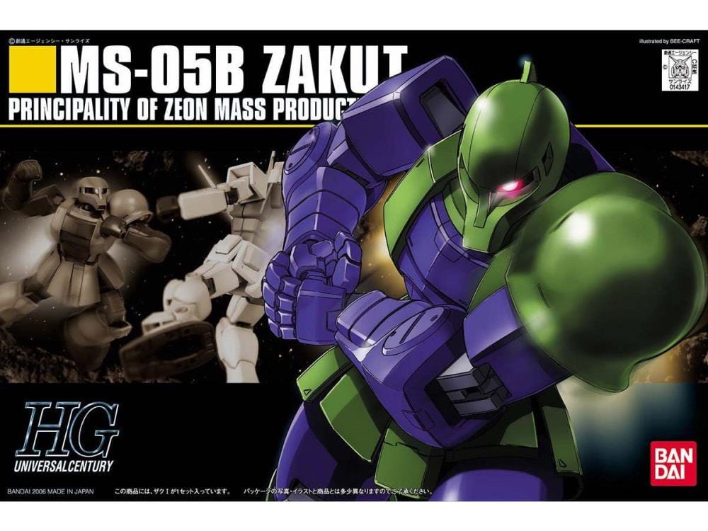 Clarksville Hobby Depot LLC Scale Model Kits 1/144 HGUC #64 MS-05B Zaku I