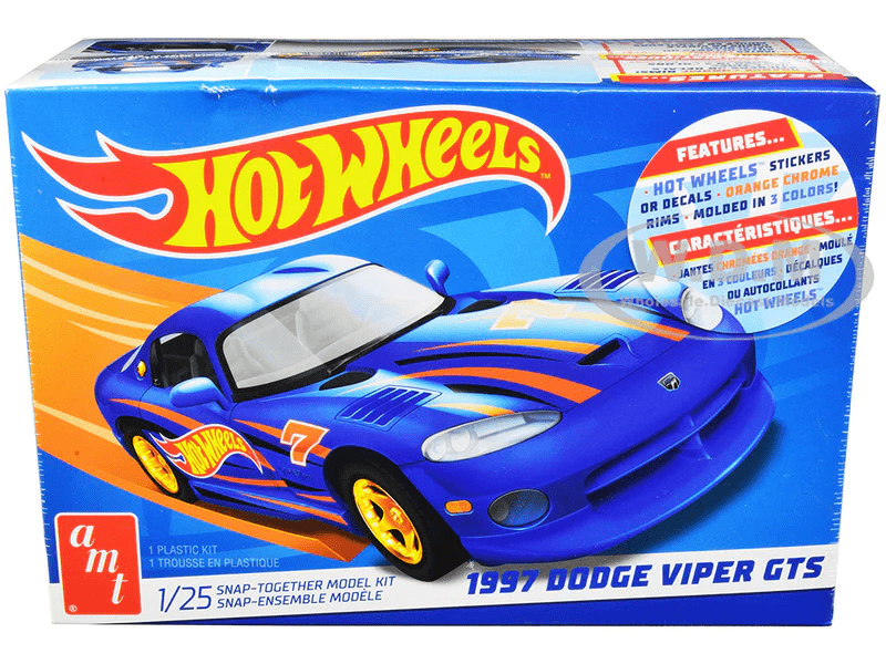 Clarksville Hobby Depot LLC Scale Model Kits 1/25 AMT Hot Wheels 1997 Dodge Viper GTS Coupe Snap