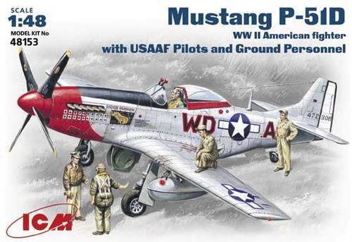 Clarksville Hobby Depot LLC Scale Model Kits 1/48 P-51D MUSTANG W/USAAF Pilots and Ground Personnel