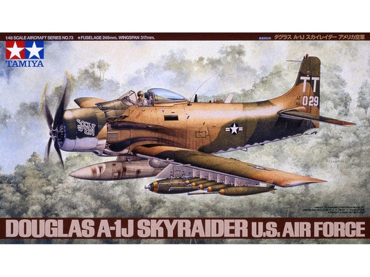 Clarksville Hobby Depot LLC Scale Model Kits 1/48 Tamiya U.S. Air Force Douglas A-1J Skyraider