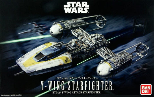 Clarksville Hobby Depot LLC Scale Model Kits 1/72 Bandai Star Wars Y-Wing Starfighter