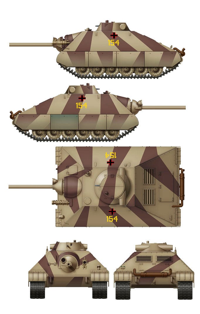 DAS WERK Scale Model Kits 1/35 Das Werk Schwerer Kleiner Panzer - Heavy Tank Project 1944