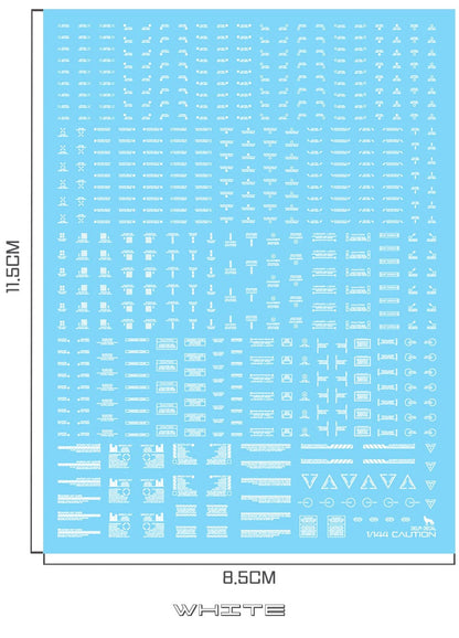 DELPI Scale Model Accessories 1/144 Delpi Decal Mechanical Caution Water Decal