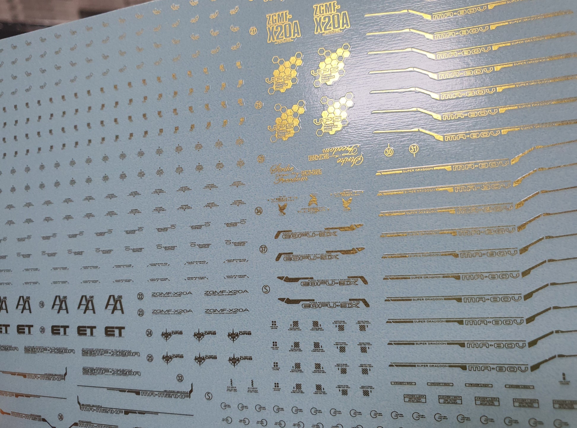 DELPI Scale Model Accessories Normal Gold 1/100 Delpi Decal MGEX Strike Freedom Water Decal