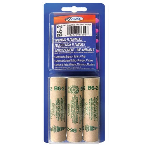 EST Model Rocketry Estes B6-2 Engines 3pk