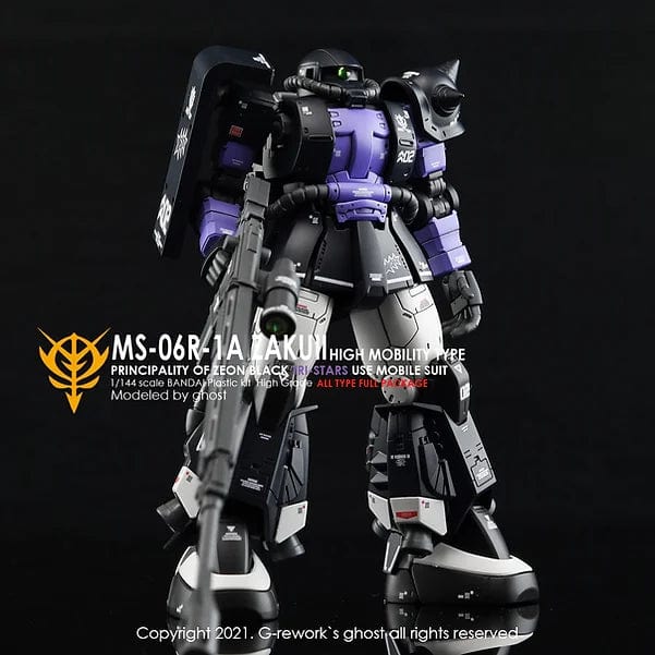 GNP Scale Model Accessories G-Rework [HG] ORIGIN MS-06R-1A ZAKU II (BLACK TRI-STARS FULL SET)
