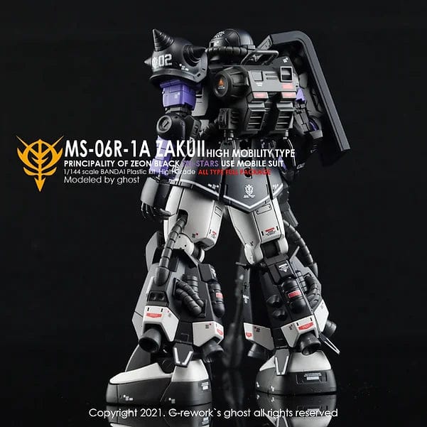 GNP Scale Model Accessories G-Rework [HG] ORIGIN MS-06R-1A ZAKU II (BLACK TRI-STARS FULL SET)