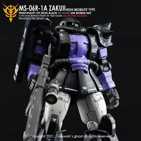 GNP Scale Model Accessories G-Rework [HG] ORIGIN MS-06R-1A ZAKU II (BLACK TRI-STARS FULL SET)