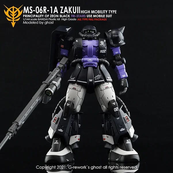 GNP Scale Model Accessories G-Rework [HG] ORIGIN MS-06R-1A ZAKU II (BLACK TRI-STARS FULL SET)