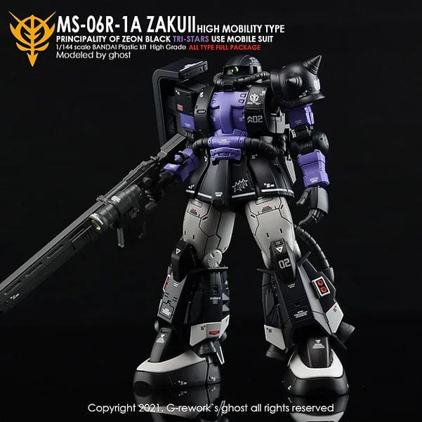 GNP Scale Model Accessories G-Rework [HG] ORIGIN MS-06R-1A ZAKU II (BLACK TRI-STARS FULL SET)