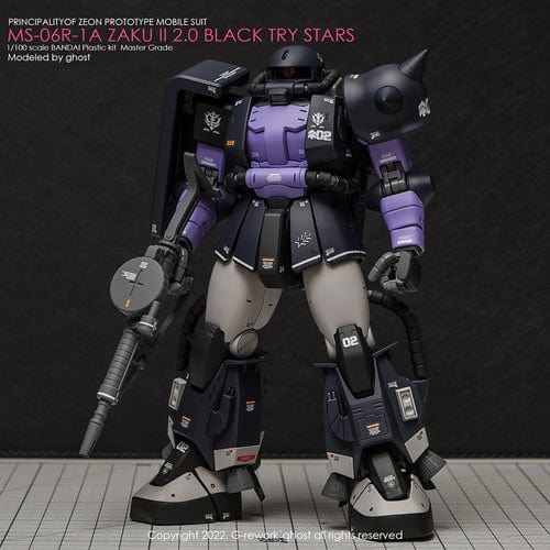 G-Rework [MG] Black Tri-Stars Zaku 2.0 – Clarksville Hobby Depot LLC
