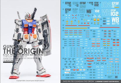 GNP Scale Model Accessories G-Rework [MG] RX-78-02 GTO Decals