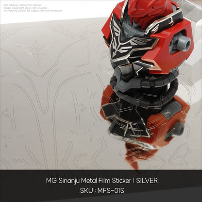 GNP Scale Model Accessories Silver MS LAB [MG] Sinanju Metal Film Sticker (Gold or Silver)