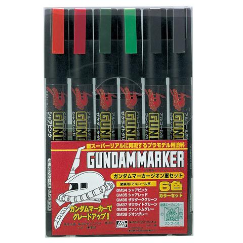 GNZ Markers GMS108 Gundam Zeon Marker (6) Piece Set