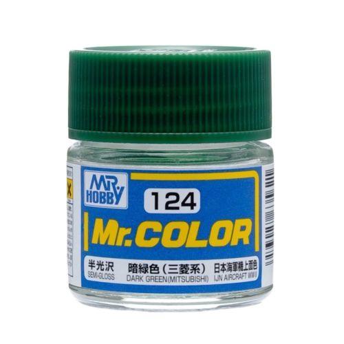 GNZ Paint C124 Dark Green (Mitsubishi) (Semi-Gloss/Aircraft) - 10ml