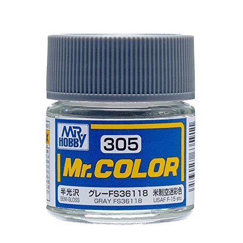 GNZ Paint C305 Gray FS36118 (Semi-Gloss/Aircraft)- 10ml