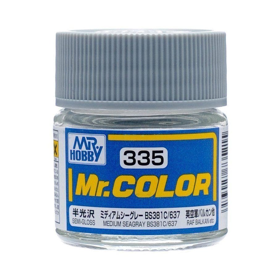 GNZ Paint C335 Semi Gloss Medium Seagray BS381C 637 - 10ml