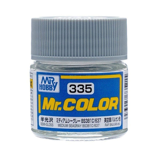 GNZ Paint C335 Semi Gloss Medium Seagray BS381C 637 - 10ml