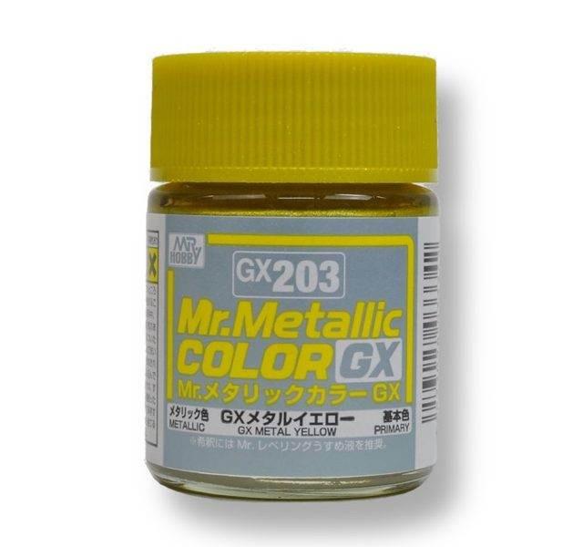 GNZ Paint GX203 Mr.Metallic Color GX Metallic Yellow - 18ml