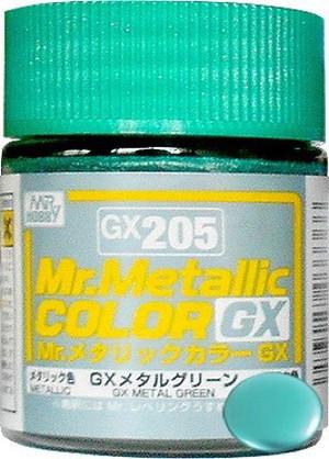GNZ Paint GX205 Mr.Metallic Color GX Metallic Green - 18ml