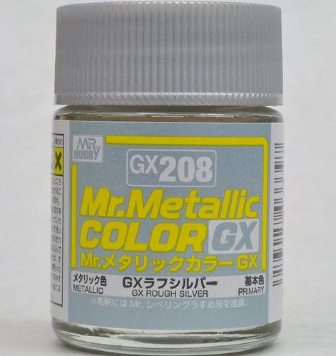 GNZ Paint GX208 Mr.Metallic Color GX Metallic Rough Silver - 18ml