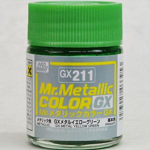 GNZ Paint GX211 Mr.Metallic Color GX Metal Yellow Green - 18ml