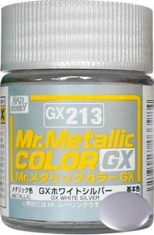 GNZ Paint GX213 Mr.Metallic Color GX White Silver - 18ml