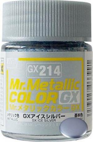 GNZ Paint GX214 Mr.Metallic Color GX Ice Silver - 18ml