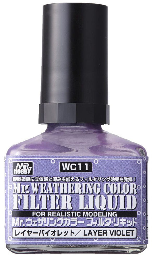 GNZ Paint Mr Weathering Color Liquid Layer Violet