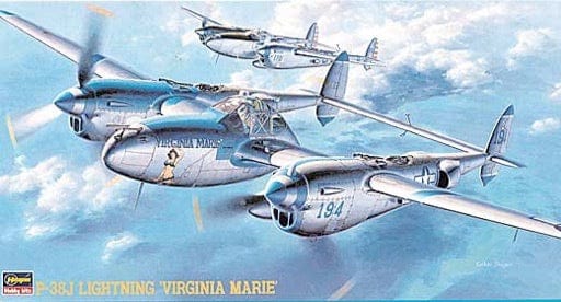 Hasegawa Scale Model Kits 1/48 Hasegawa P-38J Lightning "Virginia Marie"