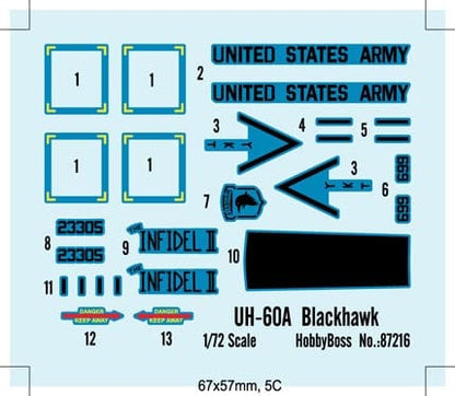 Hobby Boss Scale Model Kits 1/72 Hobby Boss UH-60A Blackhawk