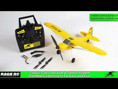 Rage RC Micro Sport Cub 400 -- 3 Channel RTF Airplane with PASS System
