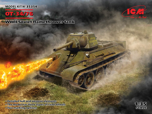 ICM Scale Model Kits 1/35 ICM WWII Soviet Flamethrower Tank ОT-34/76