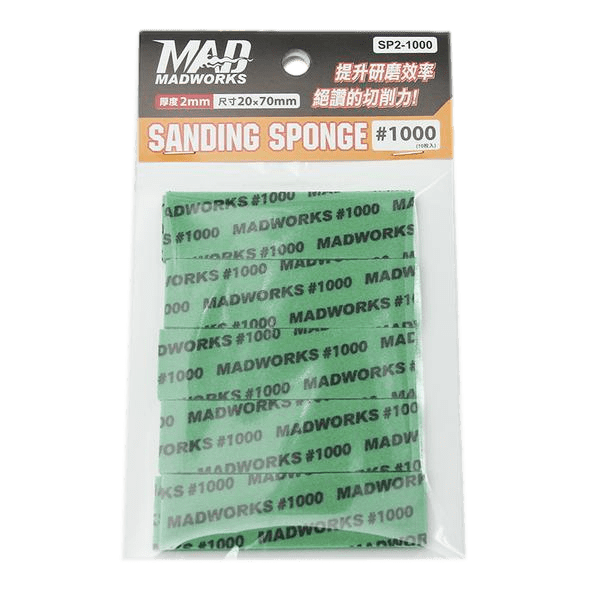 Madworks Scale Model Accessories 1000 grit Madworks 3mm Thickness Sanding Sponge