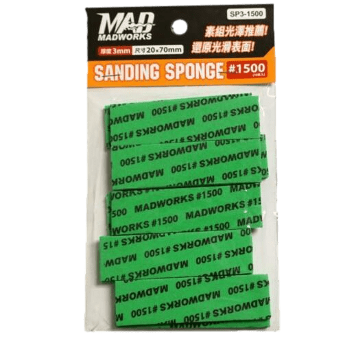 Madworks Scale Model Accessories 1500 grit Madworks 2mm Thickness Sanding Sponge