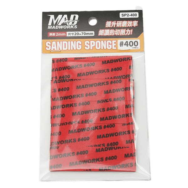Madworks Scale Model Accessories 400 grit Madworks 3mm Thickness Sanding Sponge