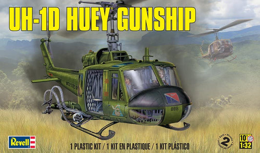 RMX Scale Model Kits 1/32 Revell UH-1D Huey Gunship