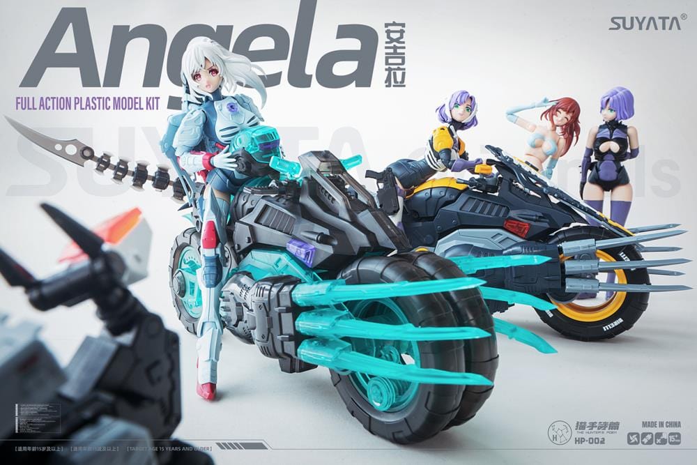 Suyata Scale Model Kits 1/12 The Hunter's Poem: Angela (With Bonus Motorcycle Kit)