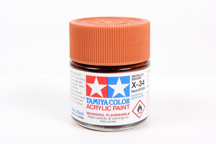 TAM Paint Tamiya Acrylic X-34 Metallic Brown - 23ml