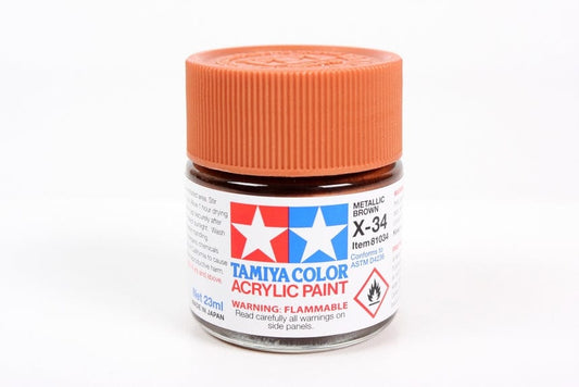 TAM Paint Tamiya Acrylic X-34 Metallic Brown - 23ml